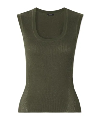 Joseph Alaou Ribbed Vest In Green