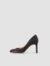 Joseph Alette Snake Texture Leather Heeled Pumps In Black