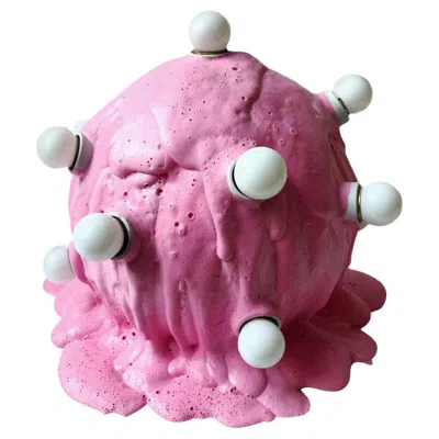 Pre-owned Joseph Algieri Pink Orb Expandable Foam Table Lamp