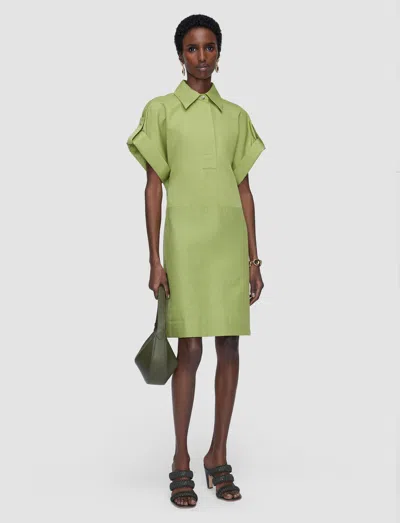 Joseph Ali Cotton Linen Dress In Green