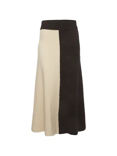Pre-owned Joseph A-line Midi Skirt In White