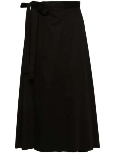 Joseph Alix Cotton Skirt In Black