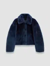 Joseph Alloway Reversible Shearling Jacket In Harbour