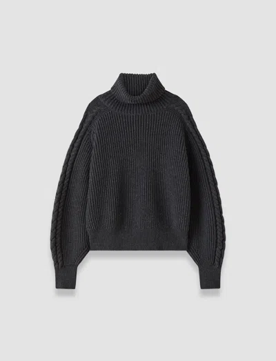 Joseph Alodina Merino Wool Knit Jumper In Gray