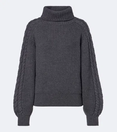Joseph Alodina Wool Turtleneck Sweater In Gray