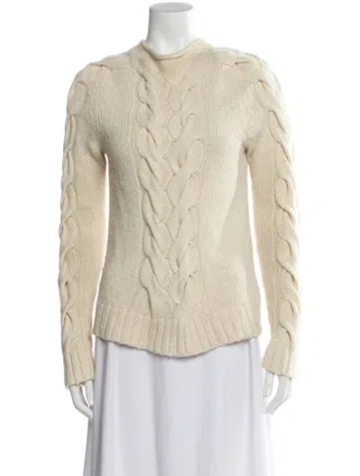 Pre-owned Joseph Alpaca Crew Neck Sweater In Neutral