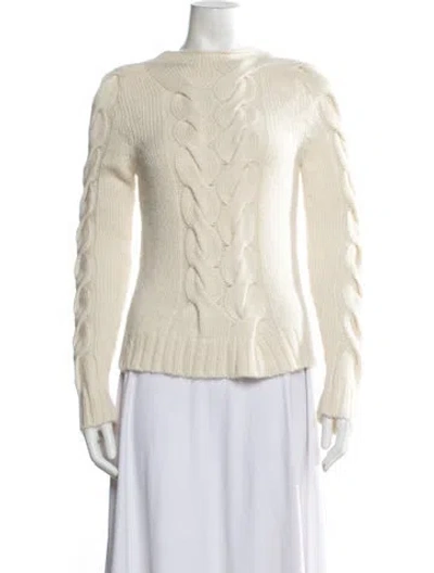Pre-owned Joseph Alpaca Crew Neck Sweater In Neutral