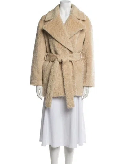 Pre-owned Joseph Alpaca Faux Fur Jacket In Neutrals
