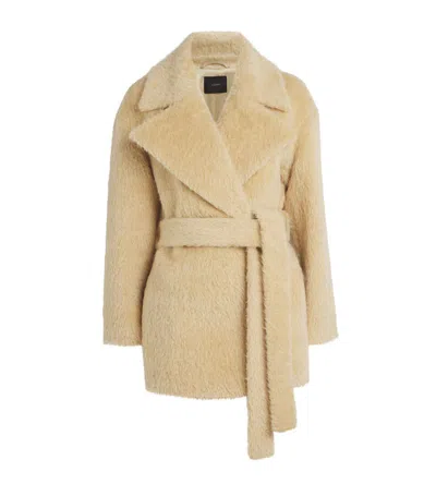 Joseph Alpaca-wool Marin Pea Coat In Gold