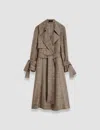 Joseph Alsace Wool Bamboo Coat In Escargot Melange