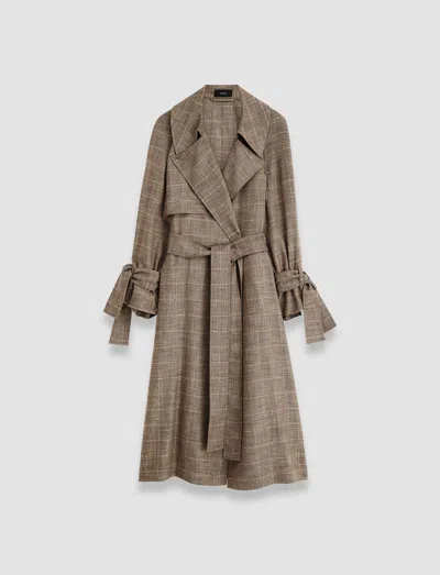 Joseph Alsace Wool Bamboo Coat In Escargot Melange