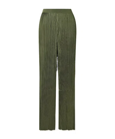 Joseph Amber Pleated Wide-leg Pants In Green