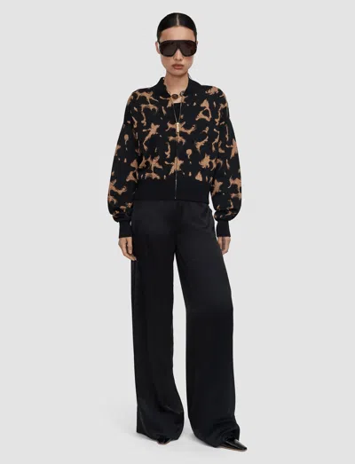 Joseph Ambra Tortoiseshell Knit Jacket In Brown