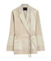 Joseph Amelia Paneled Silk Satin Jacket In Nude