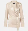 Joseph Silk Amelia Jacket In Beige