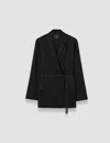 Joseph Amelot Pleat Jacquard Jacket In Black