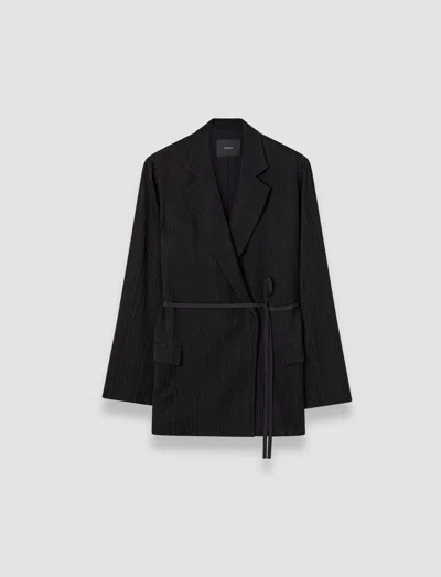 Joseph Amelot Pleat Jacquard Jacket In Black