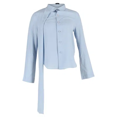 Joseph Amine Shirt In Light Blue Silk