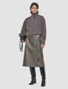 Joseph Anais Wool Voile Blouse In Brown