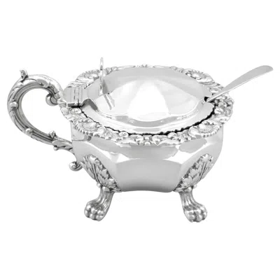 Pre-owned Joseph & Albert Savory Antique Victorian Sterling Silver Regency Style Mustard Pot (1840) In Yellow