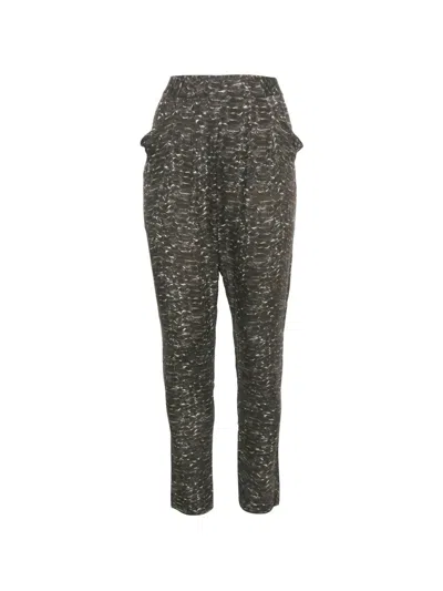 Pre-owned Joseph Animal-print Tapered Trousers In Brown