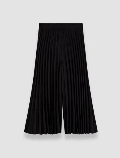 Joseph Anvers Airy Plissé Trousers In Black