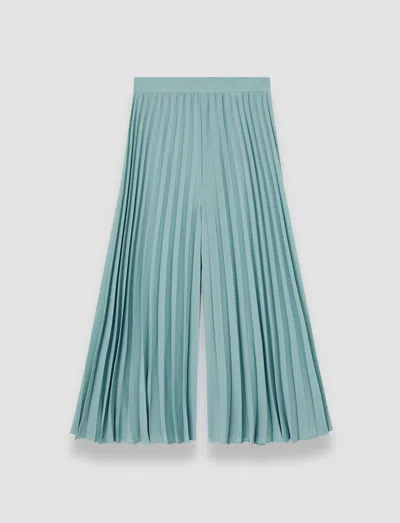Joseph Anvers Airy Plissé Trousers In Blue