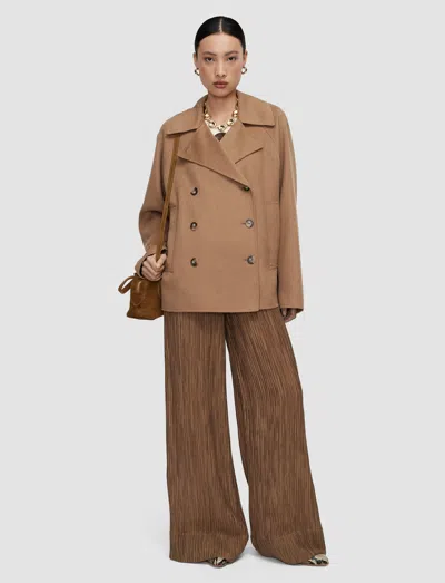 Joseph Apollo Light Double Face Wool Jacket In Brown
