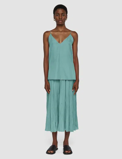 Joseph Aragon Soft Cotton Silk Top In Blue