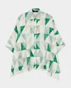 Joseph Arcole Marble-print Habotai Silk Blouse