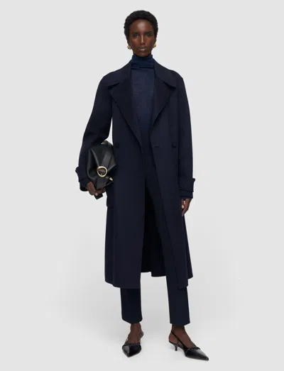 Joseph Arlina Double Face Cashmere Coat In Blue