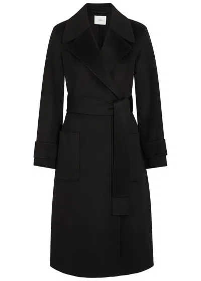 Joseph Arlina Double-breasted Wool And Cashmere-blend Coat In Black