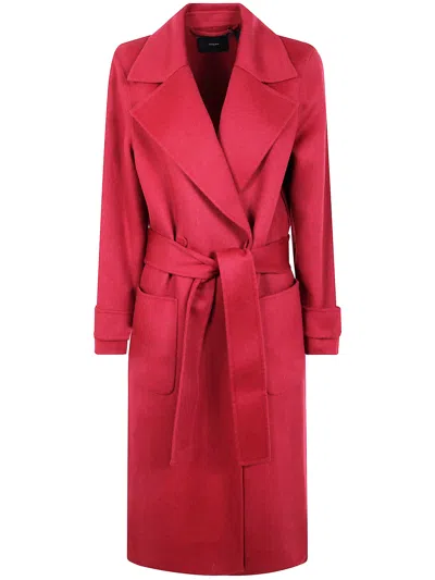 Joseph "arline" Coat Double Face Cashmere In Red