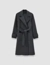 Joseph Womens Smoke Arline Double-face Wool And Cashmere-blend Coat In Gray