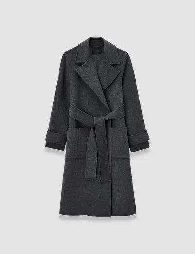 Joseph Arline Double Face Cashmere Coat In Gray