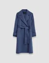 Joseph Arline Double Face Cashmere Coat In Blue