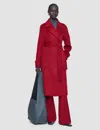 Joseph Arline Double Face Cashmere Coat In Red
