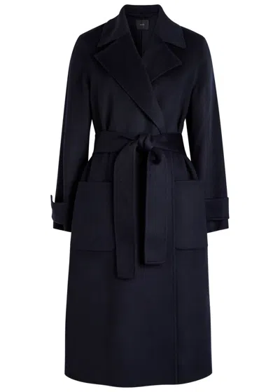 Joseph Arline Wool And Cashmere-blend Coat In Blue