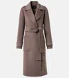 Joseph Arline Wool And Cashmere Coat In Brown