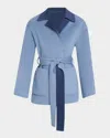 Joseph Arnold Reversible Double Face Cashmere Coat In Faded Skyharbour