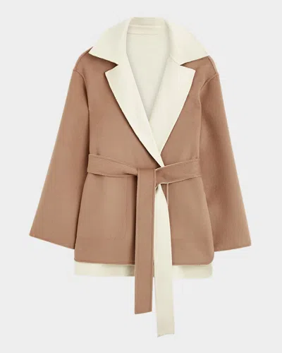 Joseph Arnold Reversible Double-faced Coat In Ivoryblusher