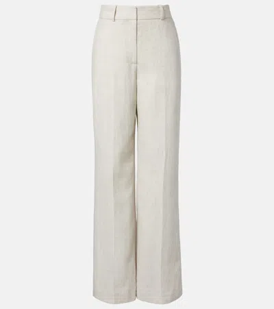 Joseph Arven Linen And Cotton Straight Pants In White