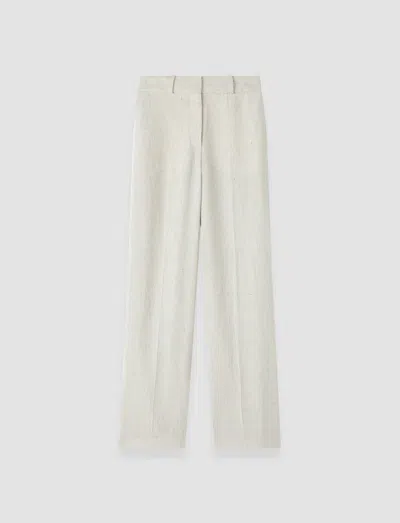 Joseph Arven Textured Cotton Linen Trousers In Multi