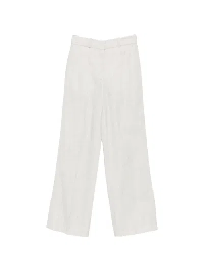 Joseph Womens Ivory Morissey Comfort Cady Mid-rise Straight-leg Woven Trousers In White