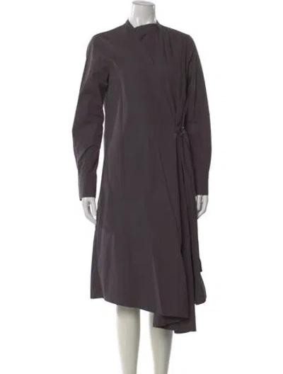 Pre-owned Joseph Asymmetrical Knee-length Dress In Gray
