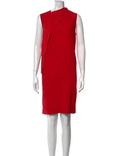 Pre-owned Joseph Asymmetrical Knee-length Dress In Red