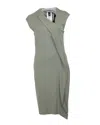 Joseph Asymmetrical Neckline Sleeveless Dress In Grey Viscose In Green