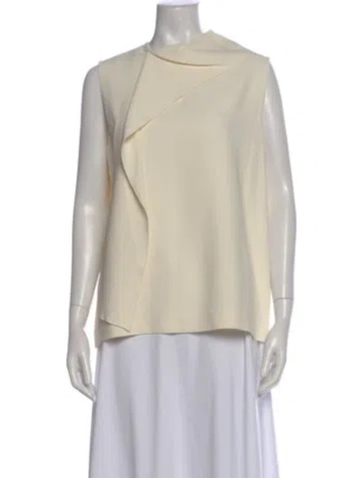Pre-owned Joseph Asymmetrical Sleeveless Top In Neutral
