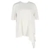 Joseph Asymmetrical T-shirt In White Viscose In White