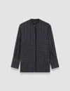 Joseph Athena Geometric Print Silk Blouse
